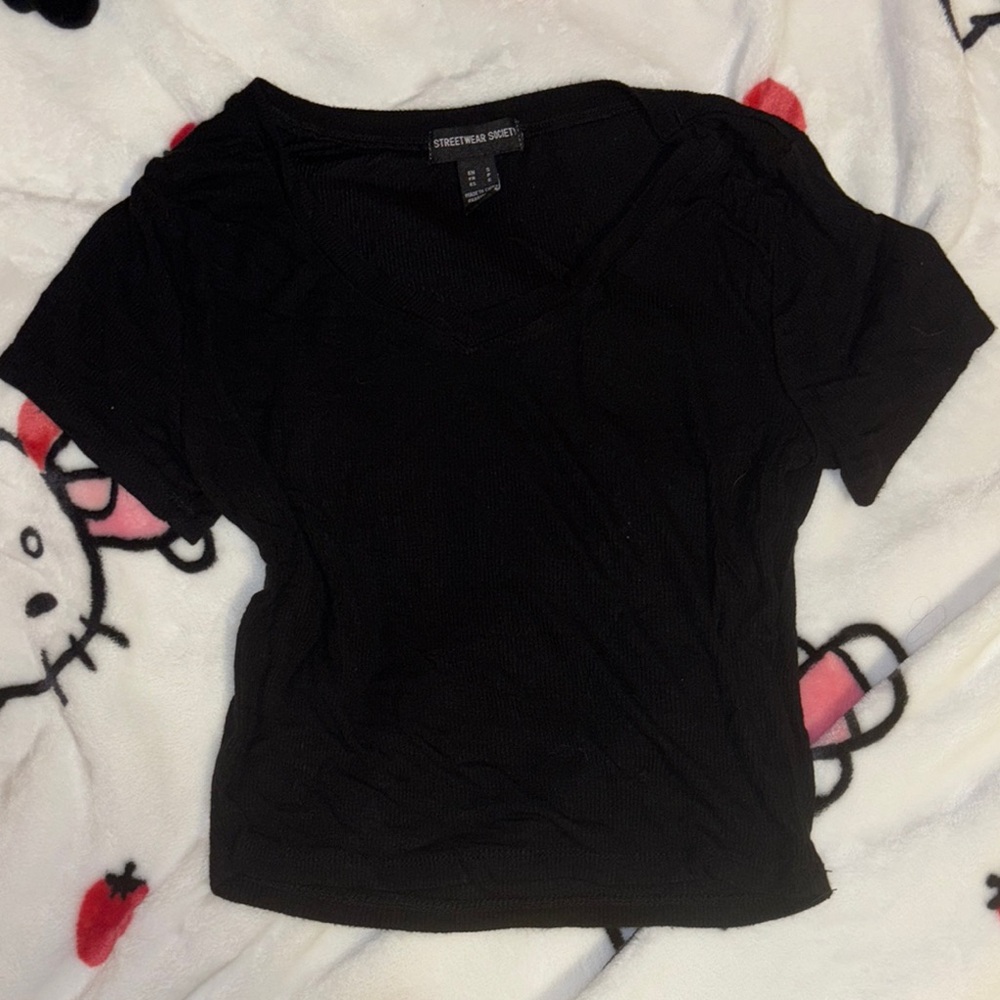 Streetwear Society Black Loose Fitted Short Sleeve Tee